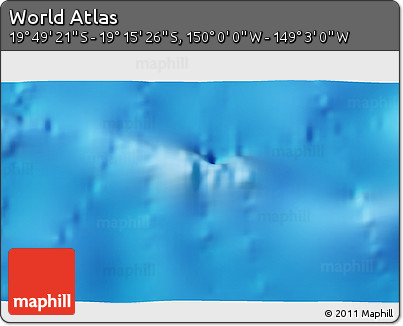 Physical 3D Map of the Area around 19° 32' 24" S, 149° 31' 30" W