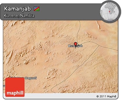 Satellite 3D Map of Kamanjab