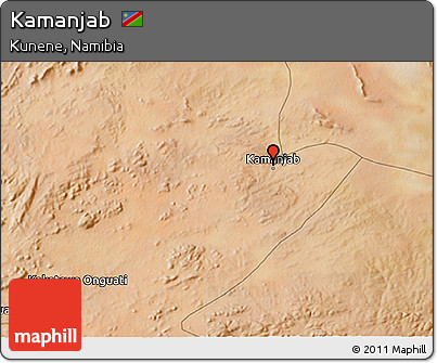 Satellite 3D Map of Kamanjab
