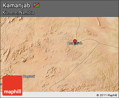 Satellite 3D Map of Kamanjab