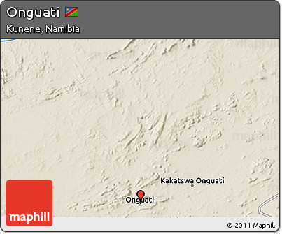 Shaded Relief 3D Map of Onguati