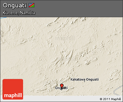 Shaded Relief 3D Map of Onguati