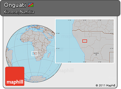 Gray Location Map of Onguati