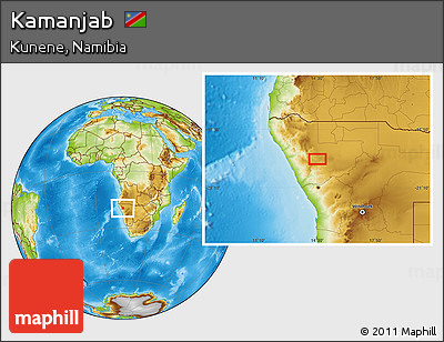 Physical Location Map of Kamanjab