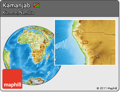 Physical Location Map of Kamanjab