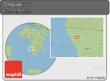 Savanna Style Location Map of Onguati
