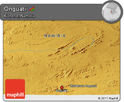 Physical Panoramic Map of Onguati
