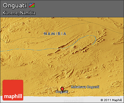 Physical Panoramic Map of Onguati
