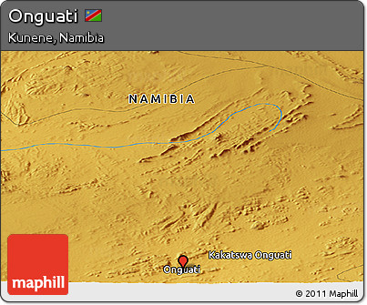 Physical Panoramic Map of Onguati