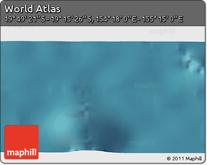 Satellite 3D Map of the Area around 19° 32' 24" S, 154° 46' 30" E