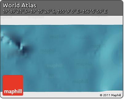 Satellite 3D Map of the Area around 19° 32' 24" S, 155° 37' 30" E