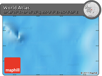 Physical Map of the Area around 19° 32' 24" S, 155° 37' 30" E