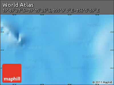 Physical Map of the Area around 19° 32' 24" S, 155° 37' 30" E