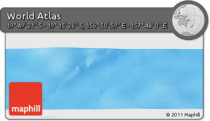 Physical Panoramic Map of the Area around 19° 32' 24" S, 157° 19' 29" E