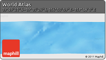 Physical Panoramic Map of the Area around 19° 32' 24" S, 157° 19' 29" E