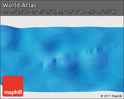 Political 3D Map of the Area around 19° 32' 24" S, 157° 10' 30" W