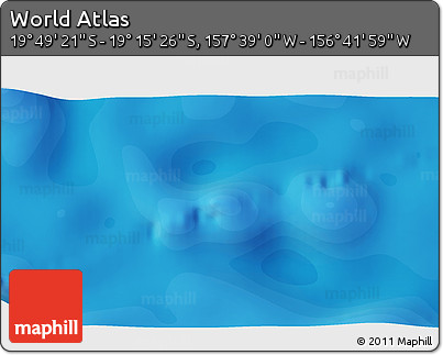 Political 3D Map of the Area around 19° 32' 24" S, 157° 10' 30" W