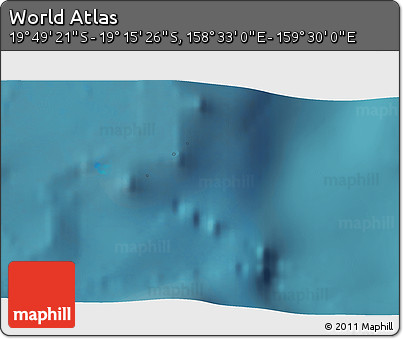 Satellite 3D Map of the Area around 19° 32' 24" S, 159° 1' 30" E
