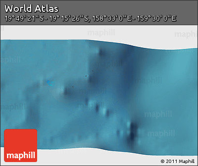 Satellite 3D Map of the Area around 19° 32' 24" S, 159° 1' 30" E