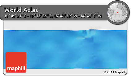 Physical Panoramic Map of the Area around 19° 32' 24" S, 15° 13' 29" W