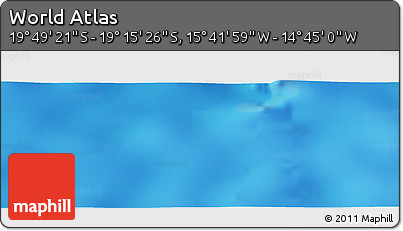 Physical Panoramic Map of the Area around 19° 32' 24" S, 15° 13' 29" W
