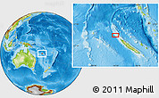 Physical Location Map of the area around 19° 32' 24" S, 163° 16' 30" E
