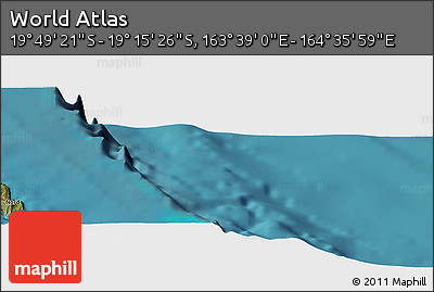 Satellite Panoramic Map of the Area around 19° 32' 24" S, 164° 7' 30" E