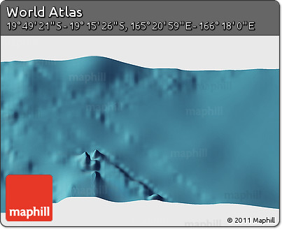 Satellite 3D Map of the Area around 19° 32' 24" S, 165° 49' 29" E