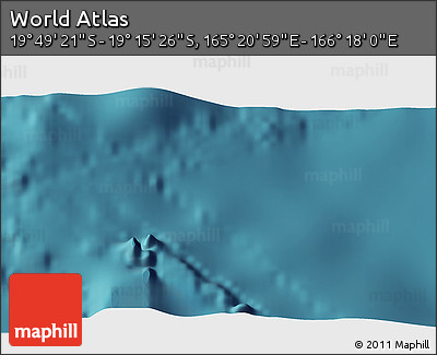 Satellite 3D Map of the Area around 19° 32' 24" S, 165° 49' 29" E