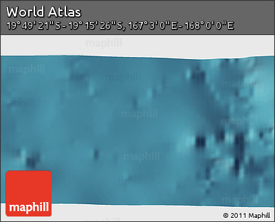 Satellite 3D Map of the Area around 19° 32' 24" S, 167° 31' 30" E