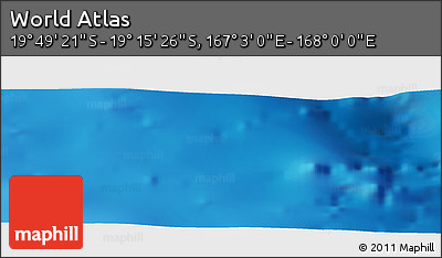 Physical Panoramic Map of the Area around 19° 32' 24" S, 167° 31' 30" E