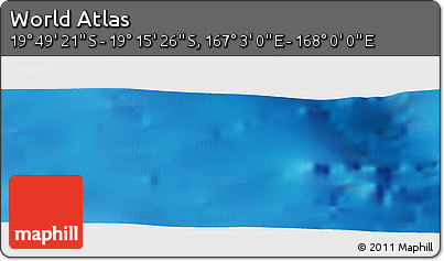 Physical Panoramic Map of the Area around 19° 32' 24" S, 167° 31' 30" E