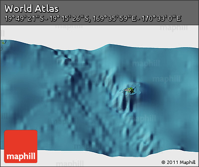Satellite 3D Map of the Area around 19° 32' 24" S, 170° 4' 29" E