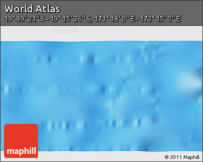 Physical 3D Map of the Area around 19° 32' 24" S, 171° 46' 30" E