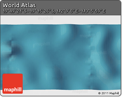 Satellite 3D Map of the Area around 19° 32' 24" S, 172° 37' 30" E