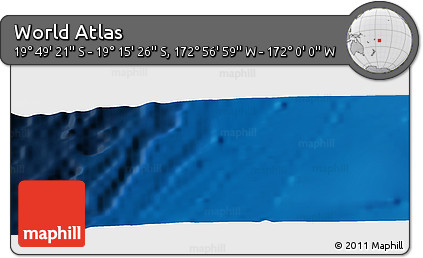 Physical Panoramic Map of the Area around 19° 32' 24" S, 172° 28' 29" W