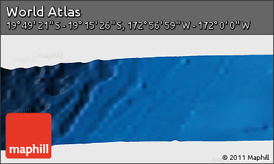 Physical Panoramic Map of the Area around 19° 32' 24" S, 172° 28' 29" W