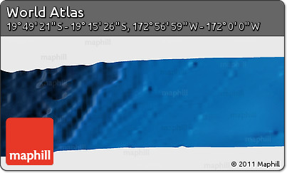 Physical Panoramic Map of the Area around 19° 32' 24" S, 172° 28' 29" W