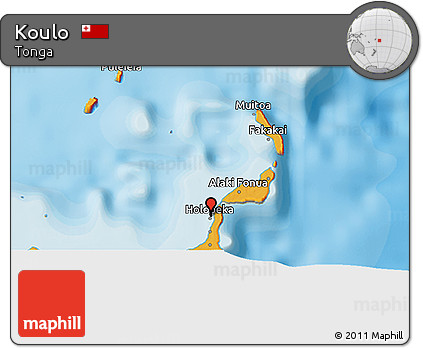 Political 3D Map of Koulo