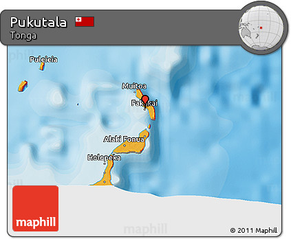 Political 3D Map of Pukutala