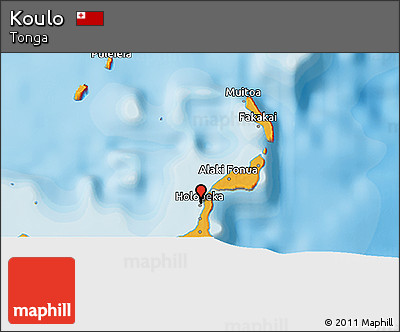 Political 3D Map of Koulo