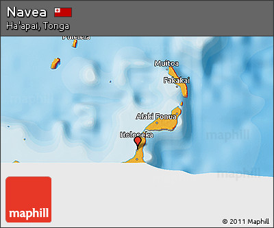 Political 3D Map of Navea