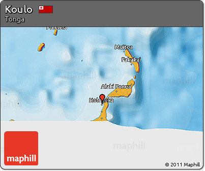 Political 3D Map of Koulo