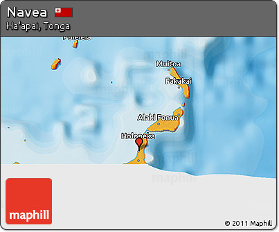 Political 3D Map of Navea