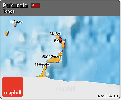 Political 3D Map of Pukutala