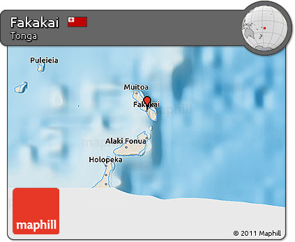 Shaded Relief 3D Map of Fakakai