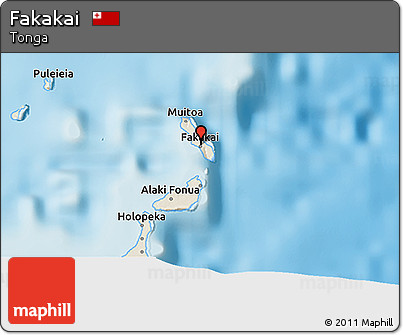 Shaded Relief 3D Map of Fakakai