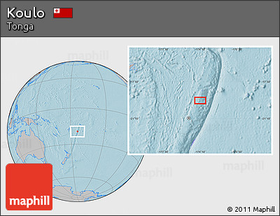 Gray Location Map of Koulo, hill shading
