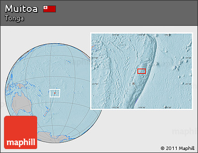 Gray Location Map of Muitoa, hill shading