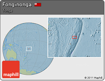 Savanna Style Location Map of Fonginonga, hill shading